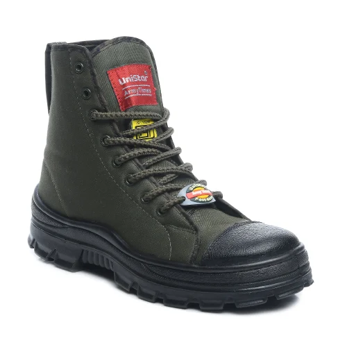 UNISTAR Jungle Boots ISI 8200 Cushion Innersole - Light Weight Trekking Boots For Men - Product Image