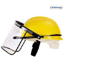 WINDSOR,Safety Helmet (Nape) with Spring Face Shield (6x12) - Product Image