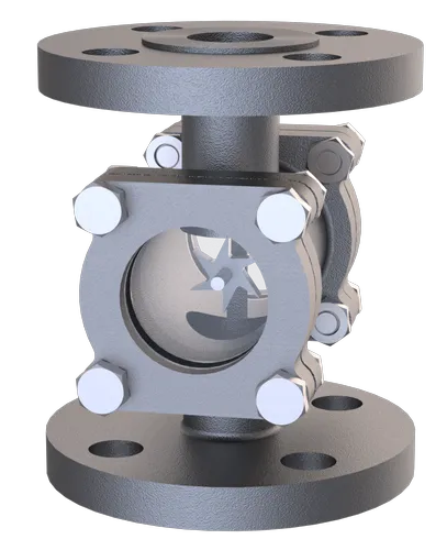 Rotary Wheel Type Double Window Sight Flow Indicator - Product Image