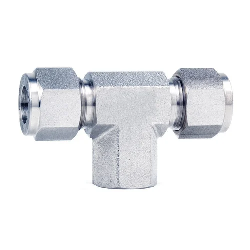 Instrumental Ferrule Fittings - Stainless Steel - Tee - Union - Male Run - Male Branch - Female Run - Female Branch Product Image