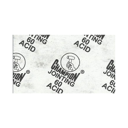Champion Compressed Asbestos Free Fibre Jointing Sheets & Gasket - 60 Acid - Cream/Light Grey - Product Image