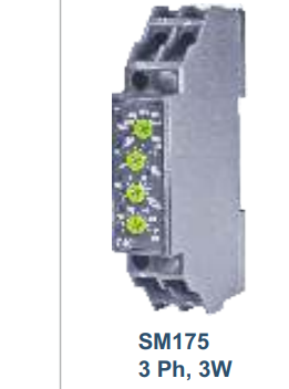 LT Digital Voltage Monitoring Relay Series - SM175 3 Phase 3W - Phase Loss - Phase Sequence Monitoring - Product Image