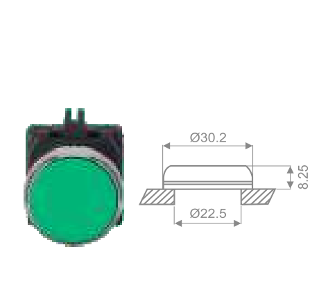 LT GEN NEXT Meta Metal Push Button & Selector Actuator - Modular Remote Control Units - Diameter 22.5mm - Multiple Head Options - Product Image
