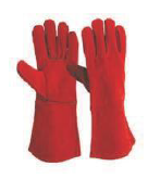 Red Leather Gloves - Product Image