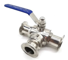 3 Way T/c Ball Valve - Loop Valve - Aseptic Application Valve - DN 08-100 (in OD & NB) - Product Image