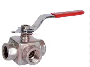 3 pc Design Ball Valve - L & T Type Flow Screw / Flanged End - 9MM to 200MM Product Image