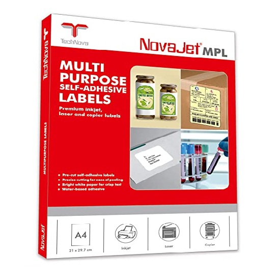 Novajet MPL 01 A4 Self-Adhesive Labels (100 Sheets) - Product Image