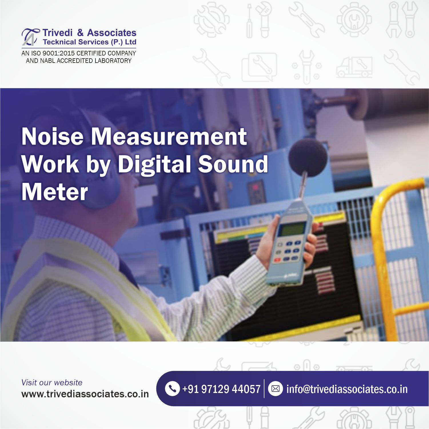 Illumination level using Lux Level Meter.,Noise Level using Sound Level Meter. - Service Image