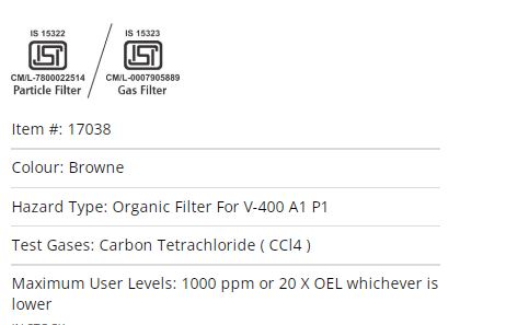 Venus V-7400 A1 Filter RE-Gas Filters - Product Image