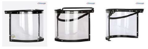 WINDSOR spring Loaded Face Shield (8x16) PC-N Double Frame - Product Image