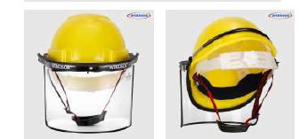 WINDSOR,Safety Helmet (Ratchet) With Spring Face Shield (6x12) - Product Image