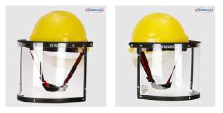 WINDSOR,Safety Helmet(Ratchet) with Spring Face Shield (8x16)-PC-N - Product Image