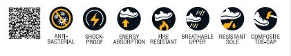 FUEL, Metal Series Stallion LC Safety Shoes - Product Image