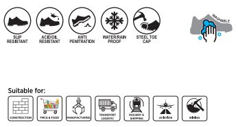 GALISTA,Safety PVC Rain Boots- LEXUS - Product Image