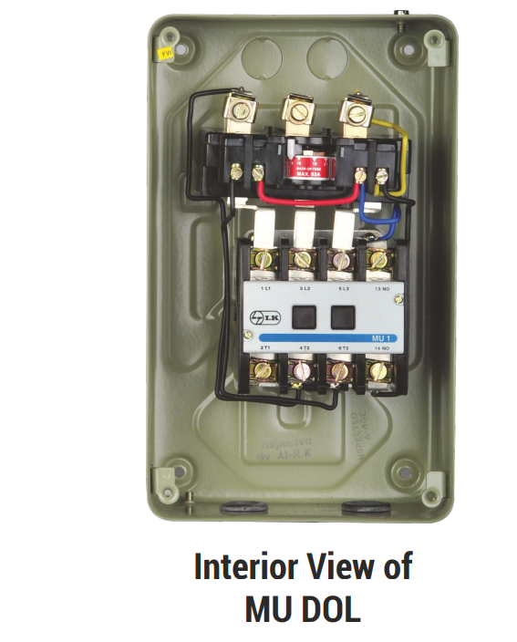 LT MU1 DOL Three Phase Starter - with MU Relay - 7.5 HP to 10 HP - Product Image