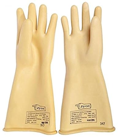 Jyot Natural Latex Rubber Electric Hand Gloves - Product Image 2