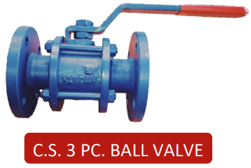Kundan 3 Piece Ball Valve - Class 300 - Cast Iron | Investment Cast | Carbon Steel - Product Image 2