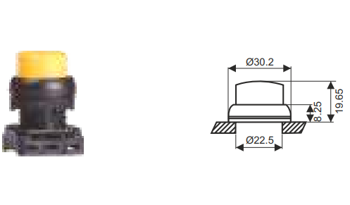 LT Gen Next Push Button & Selector Actuators - Modular Remote Control Units - Diameter 22.5mm - Product Image 2